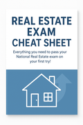Real Estate Exam Cheat Sheet (Instant Access)